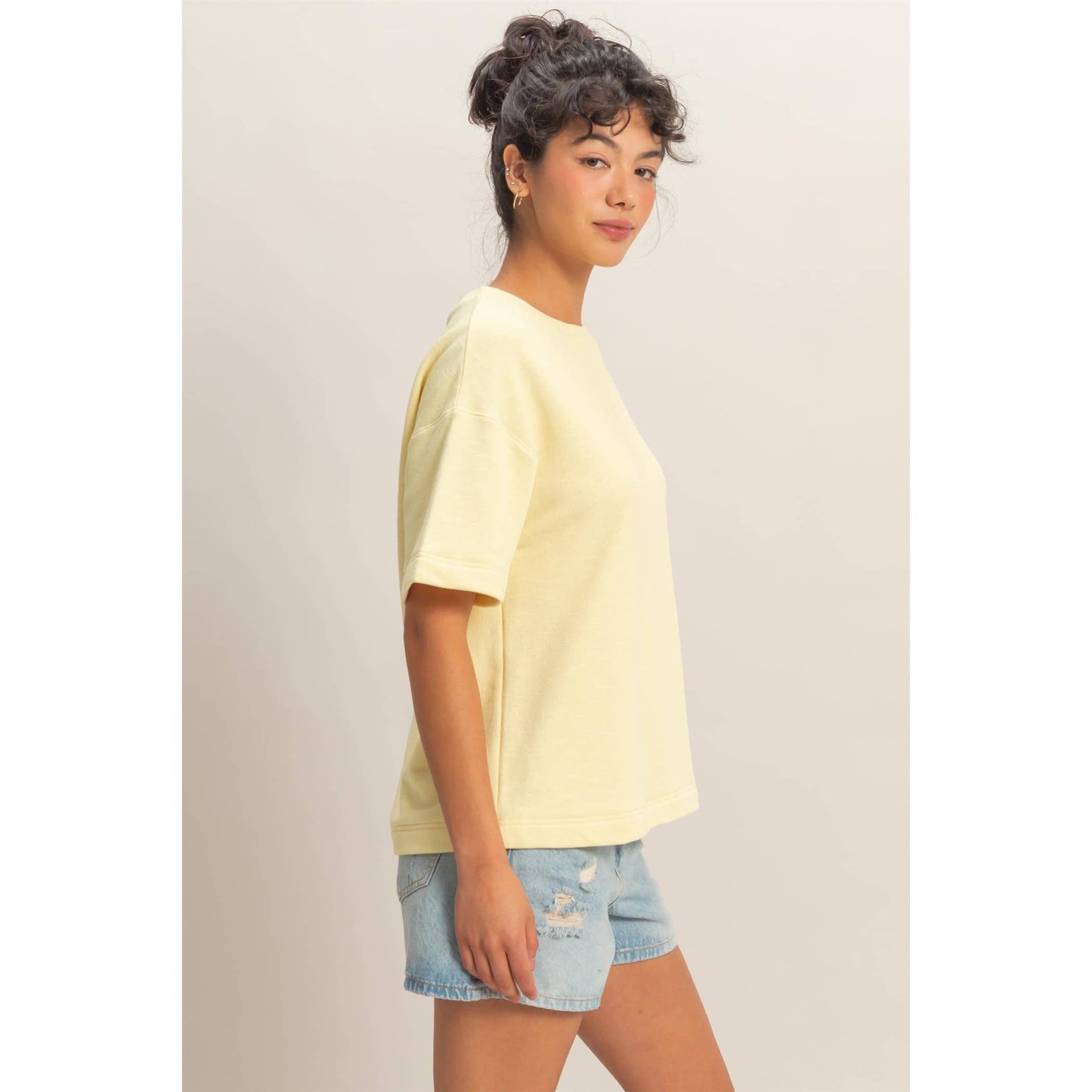 Saige Rolled Sleeve Top