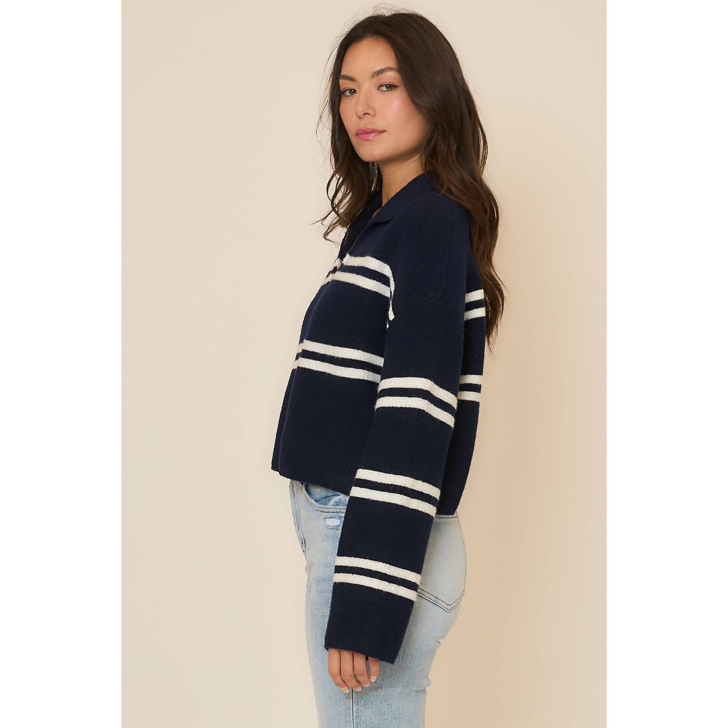 Boat Babe Navy Sweater