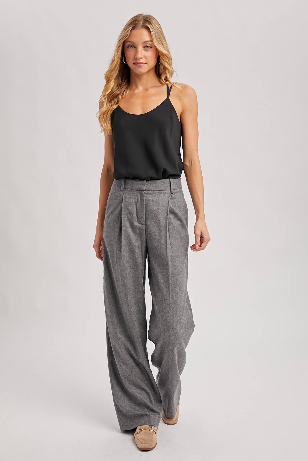 SATIN CRISSCROSS BACK STRAPS SCOOP NECK CAMI - EASTER DAY