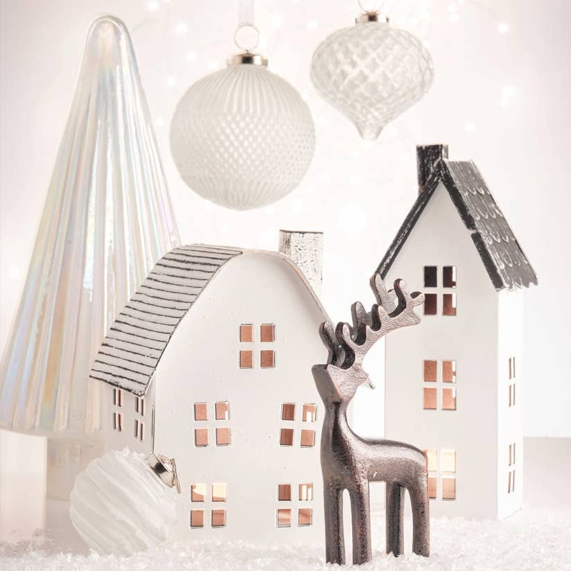Metal Reindeer Statue