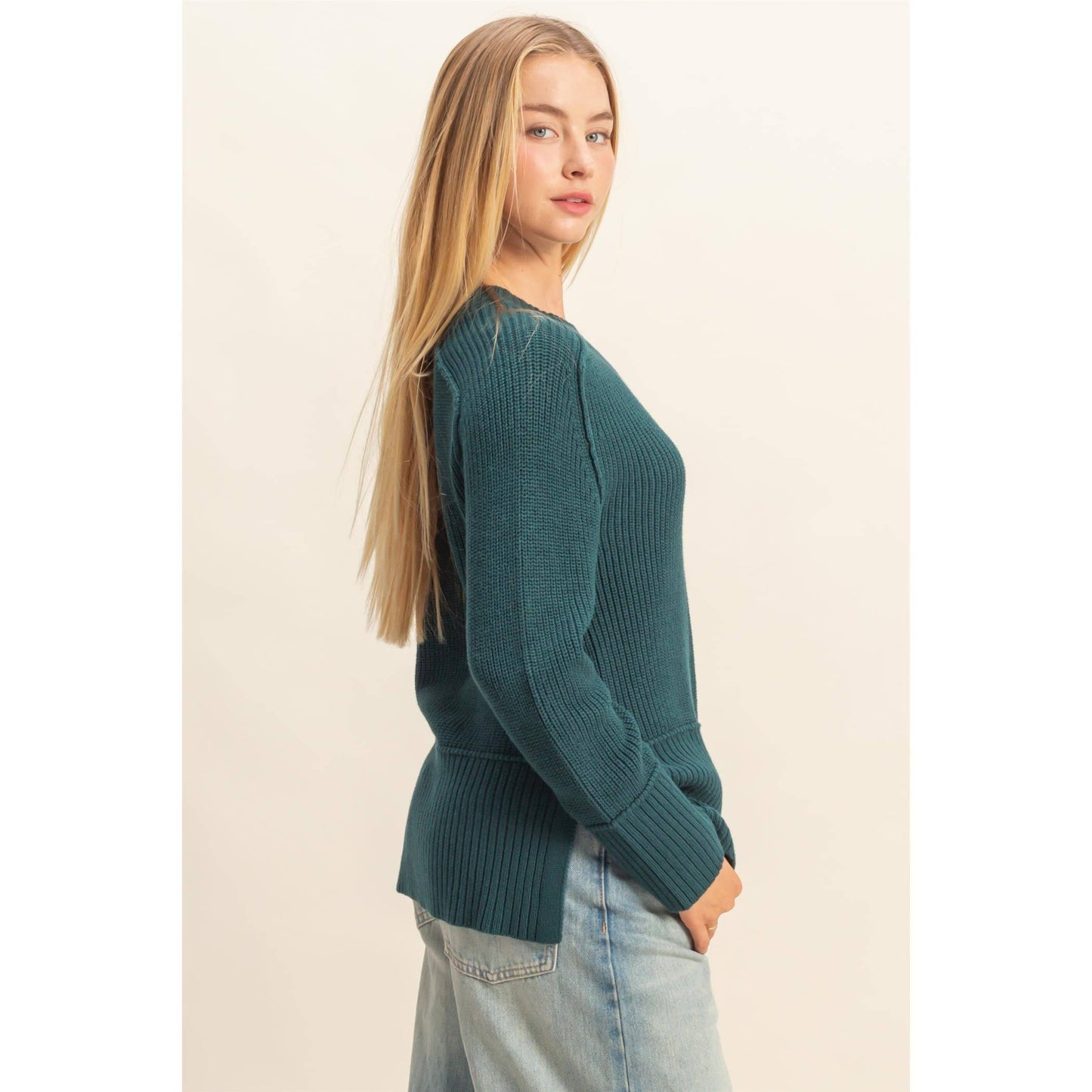 Chiara Side Slit Sweater