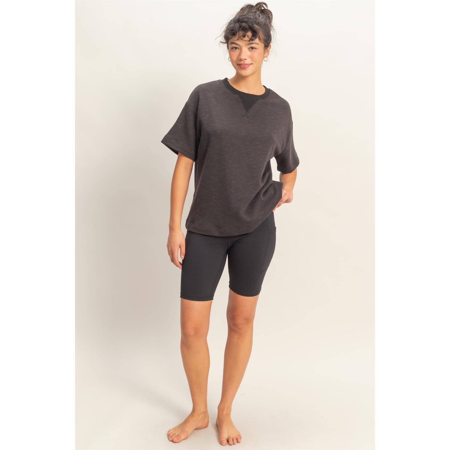 Saige Rolled Sleeve Top