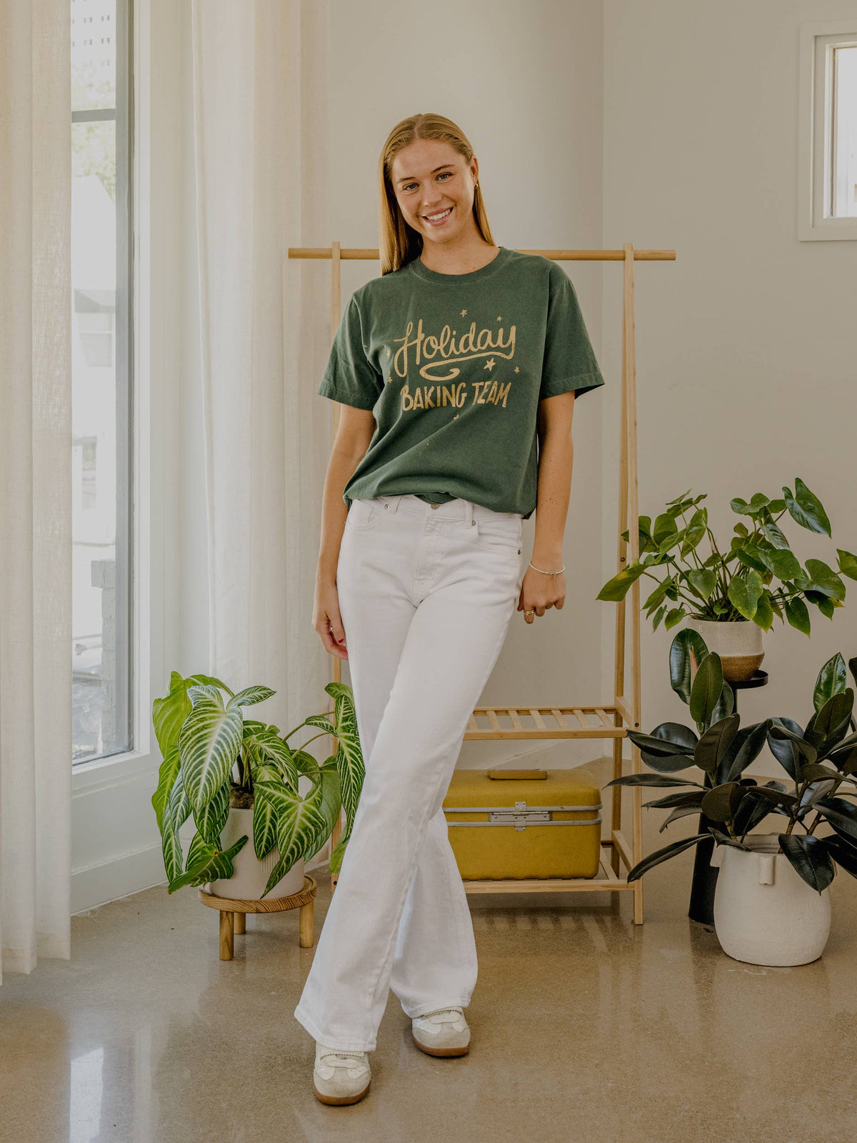 Holiday Baking Team 25 Washed Pine Green Heavyweight Tee
