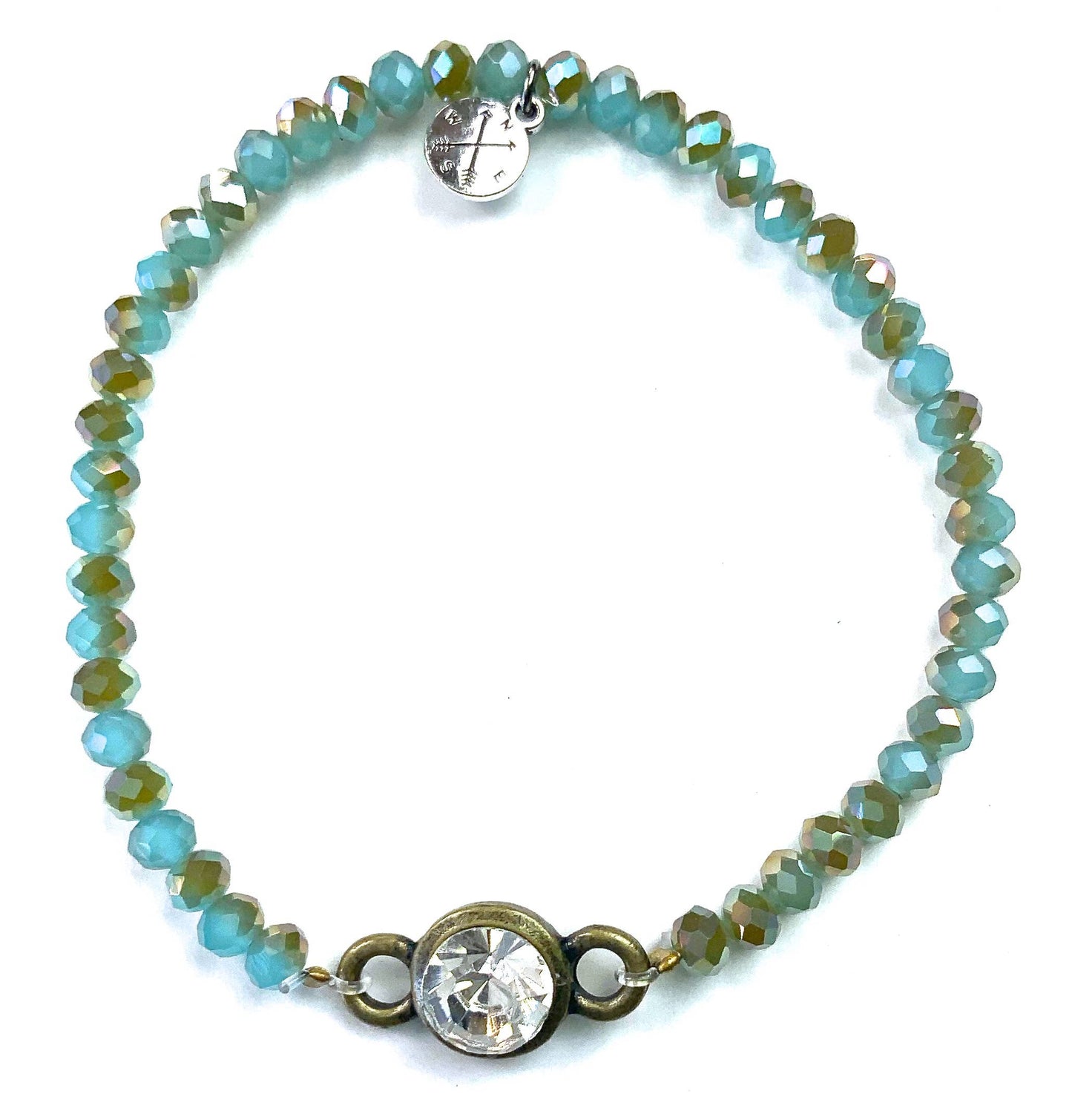 Glass Beaded Bracelet Turq