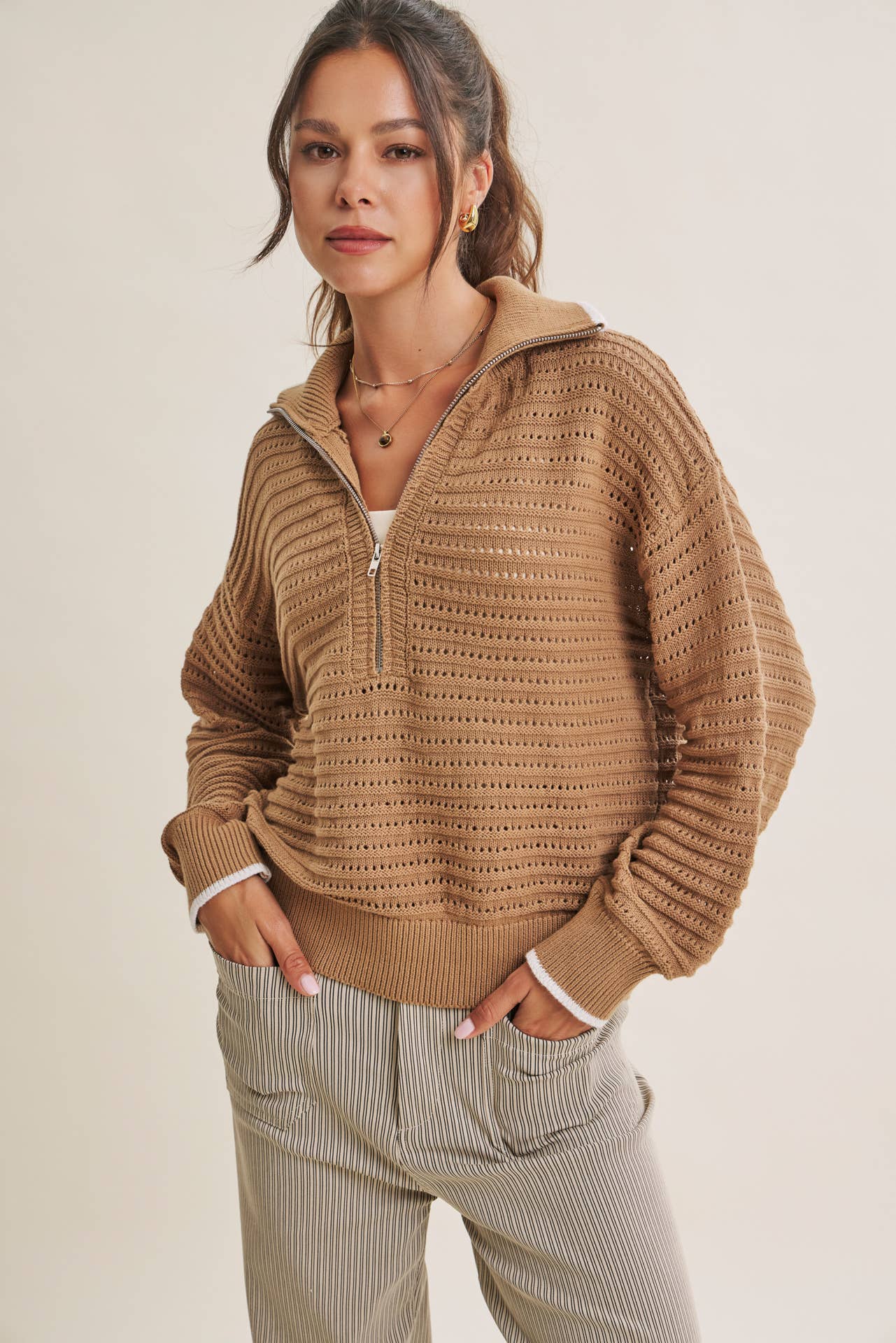 Mountain Air Crochet 1/4 Zip