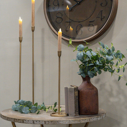 16.25" GOLD NEWTON TAPER CANDLESTICK