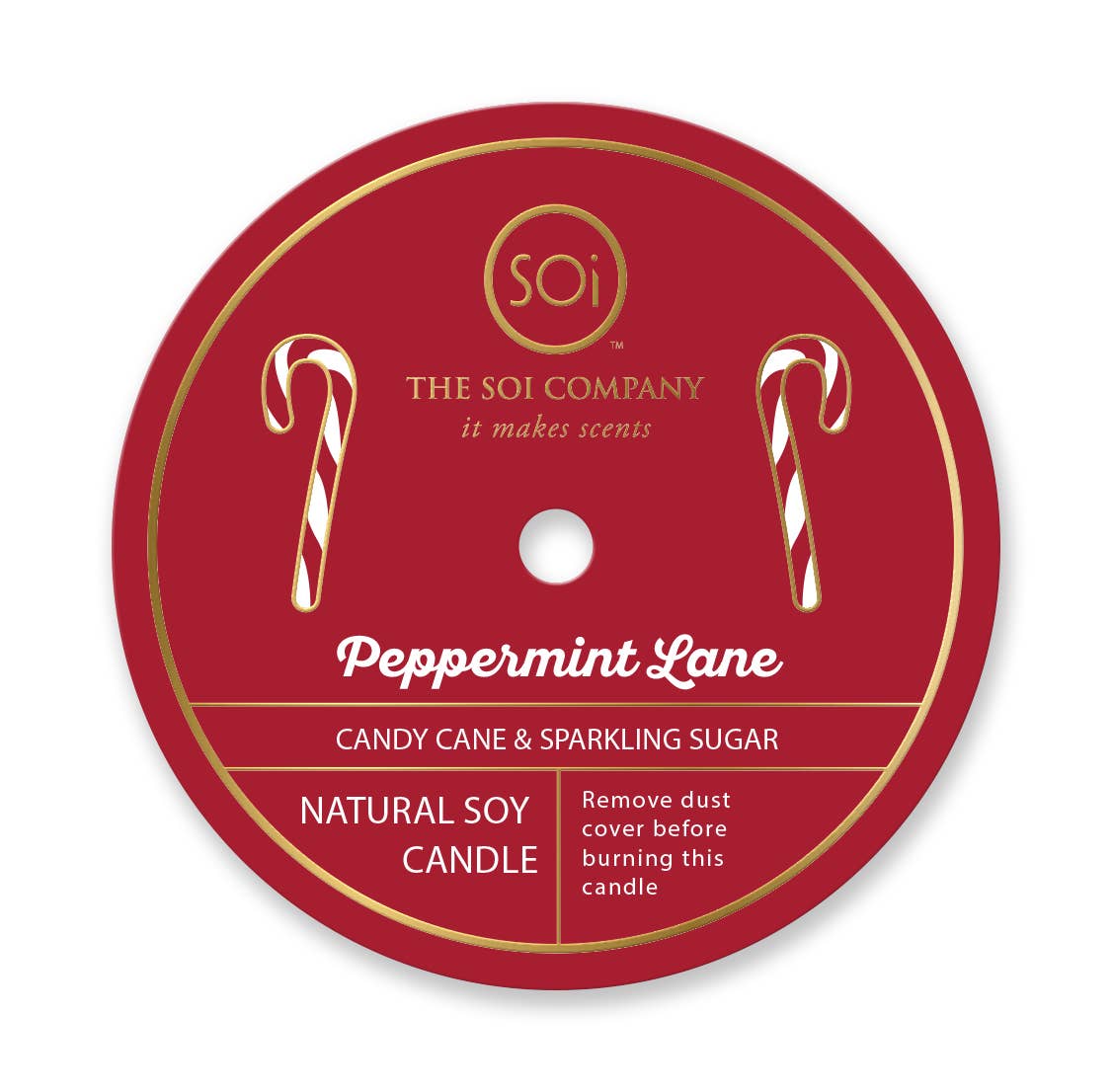 Peppermint & Candycane  12oz  Icon Candle