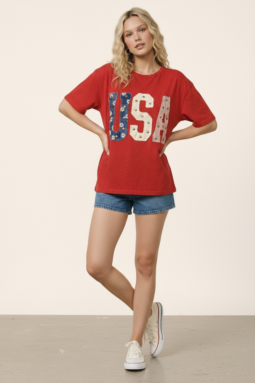 USA Studded Tee