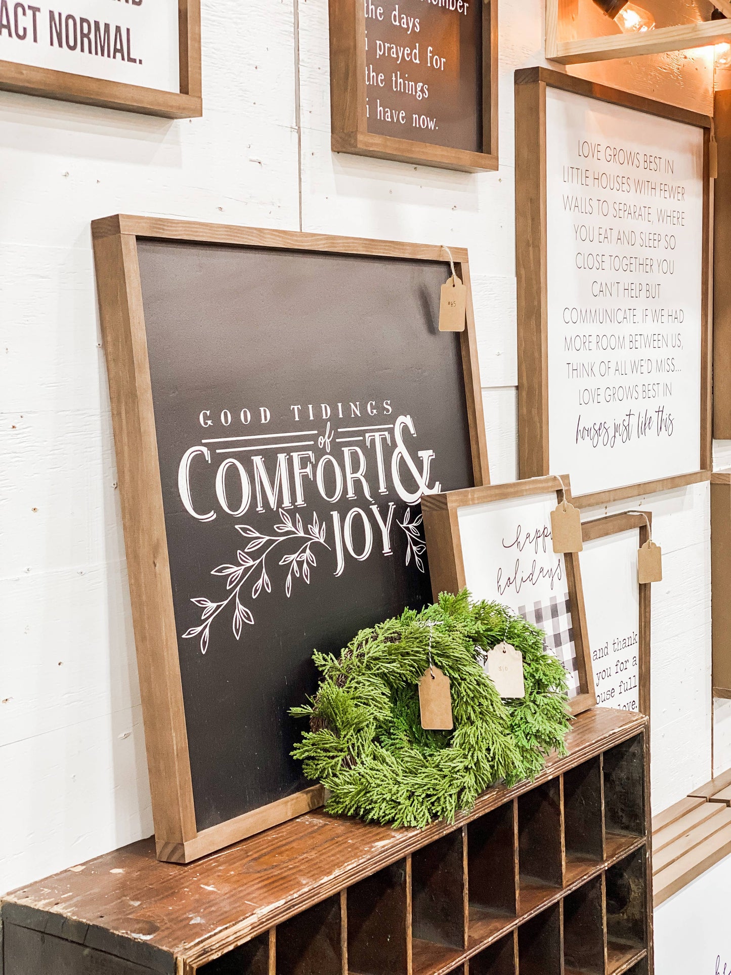 Good Tidings of Comfort and Joy | Christmas Wood Decor