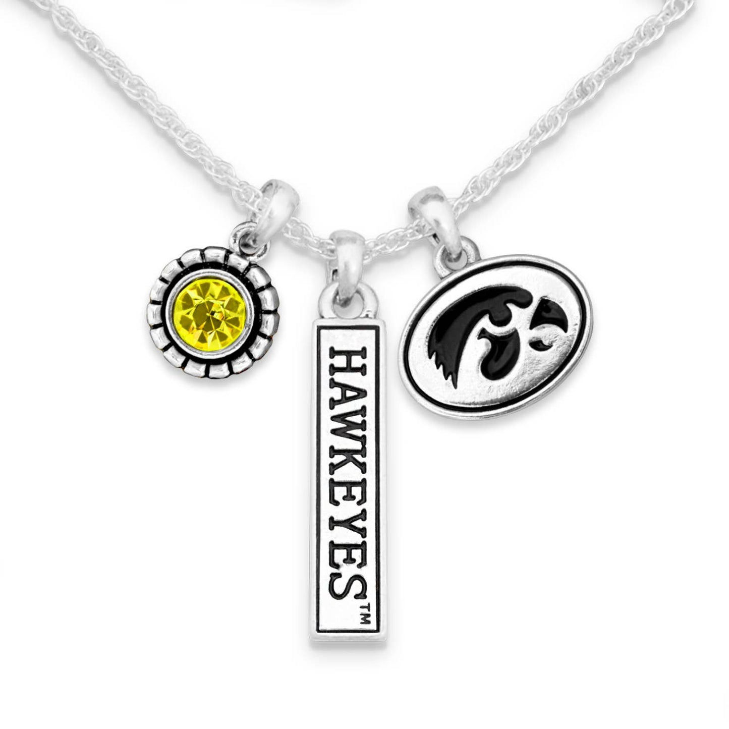 Iowa Hawkeyes Trifecta Necklace