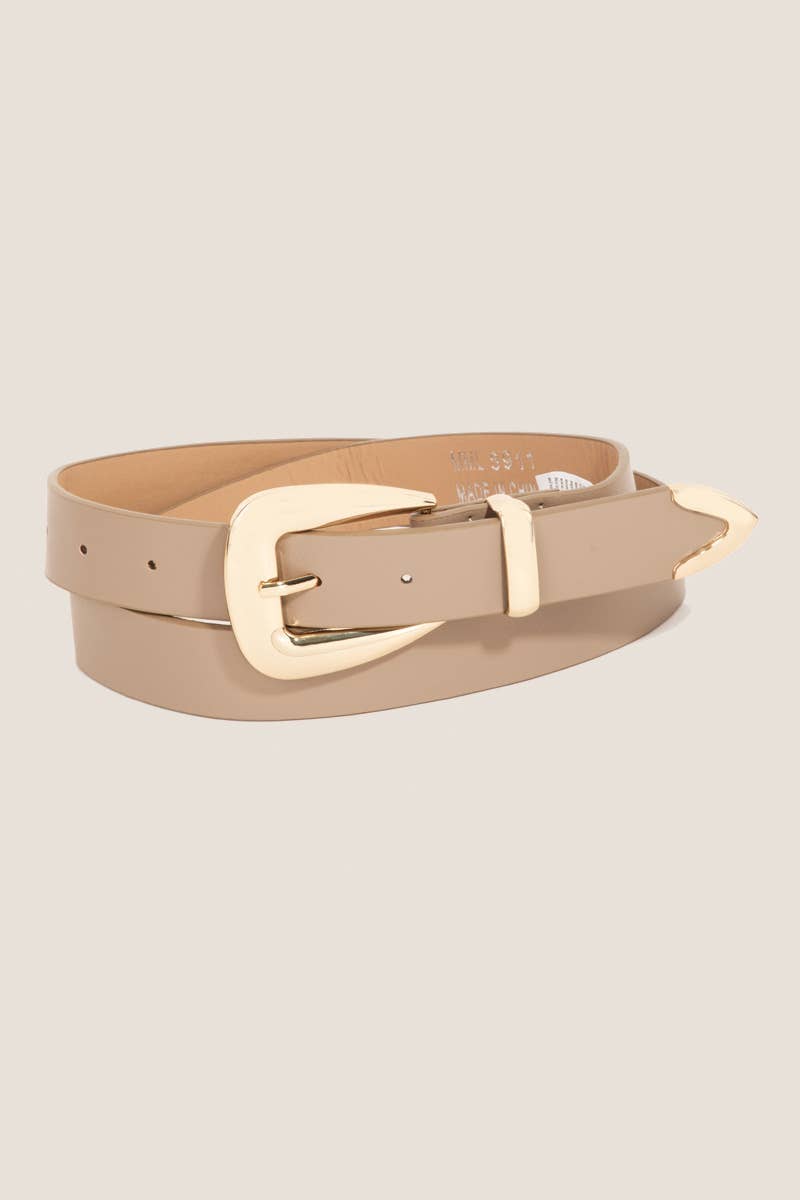 Smooth Vegan Leather Belt