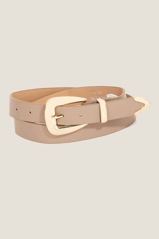 Smooth Vegan Leather Belt