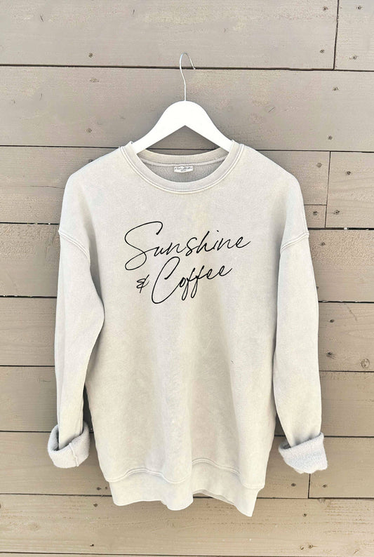 SUNSHINE & COFFEE Mineral Graphic Sweatshirt
