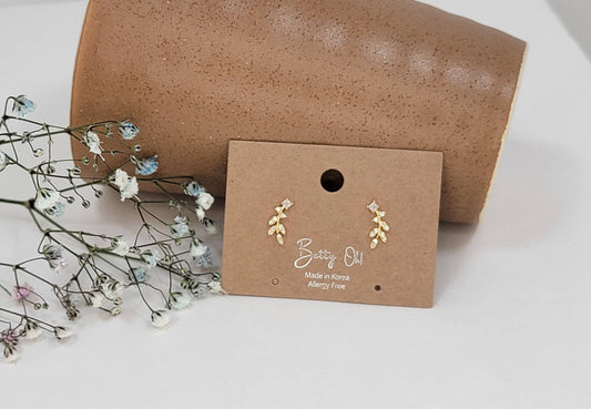 Delicate Leaf Post Earring