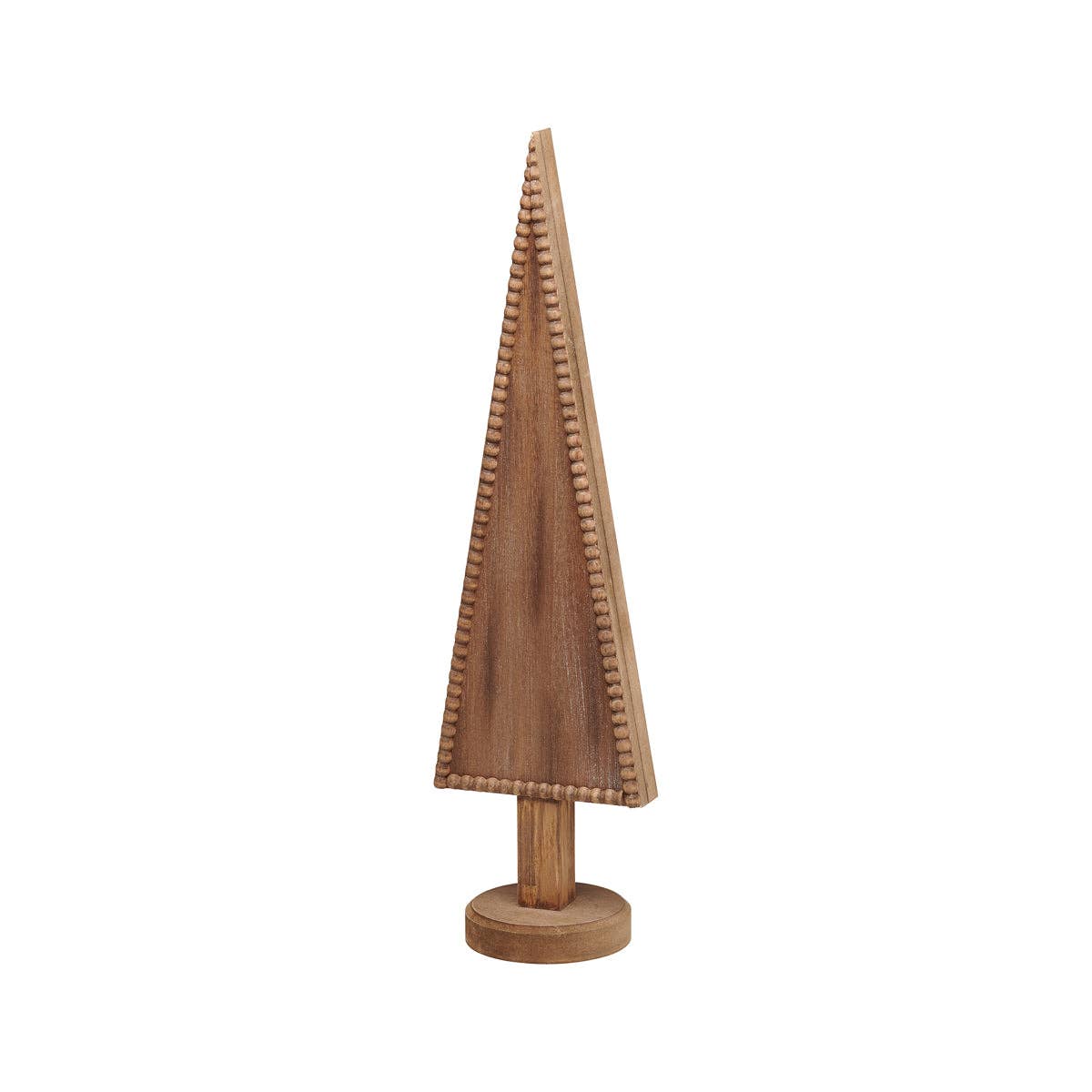 FR-1166 - Wood Beaded Edge Rustic Christmas Tree