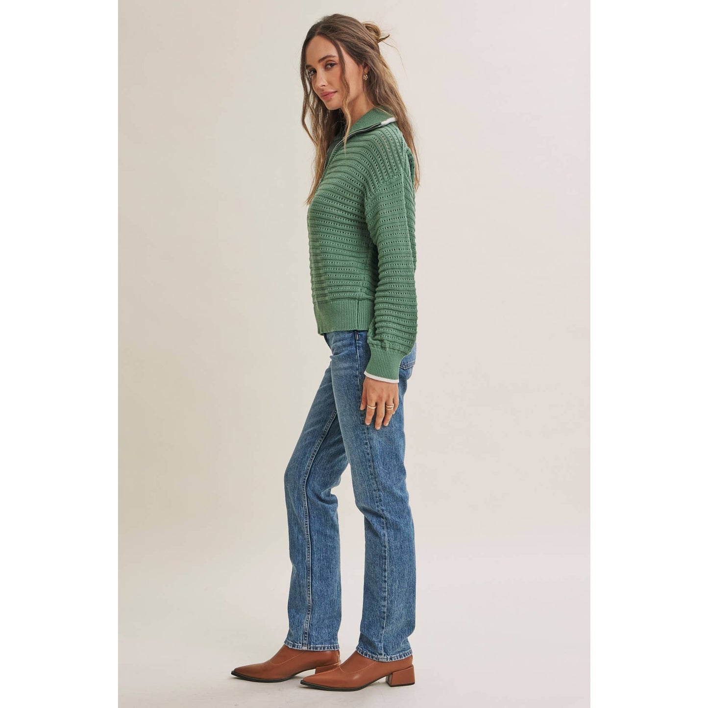 Mountain Air Crochet 1/4 Zip