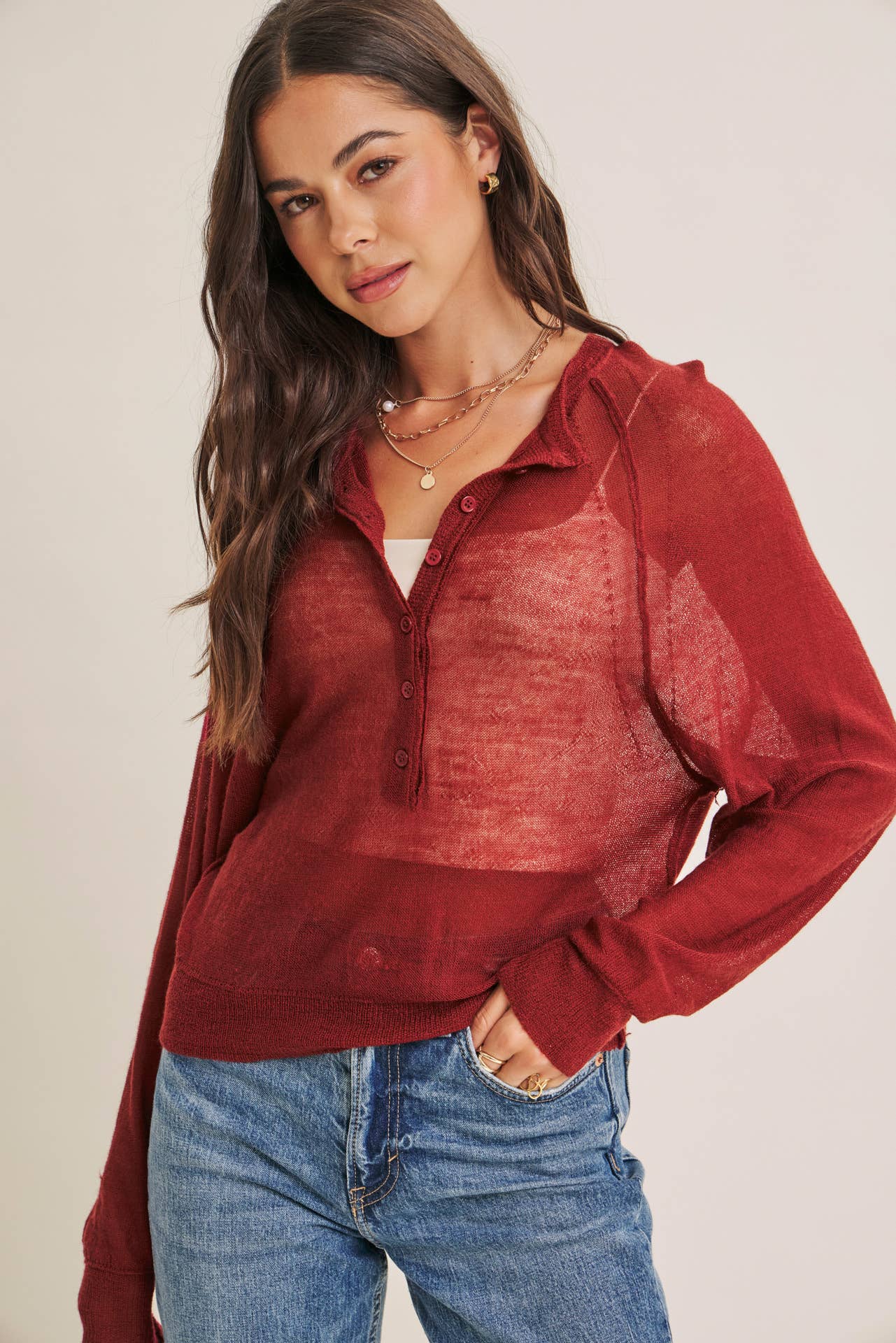 Autumn Sangria Henley