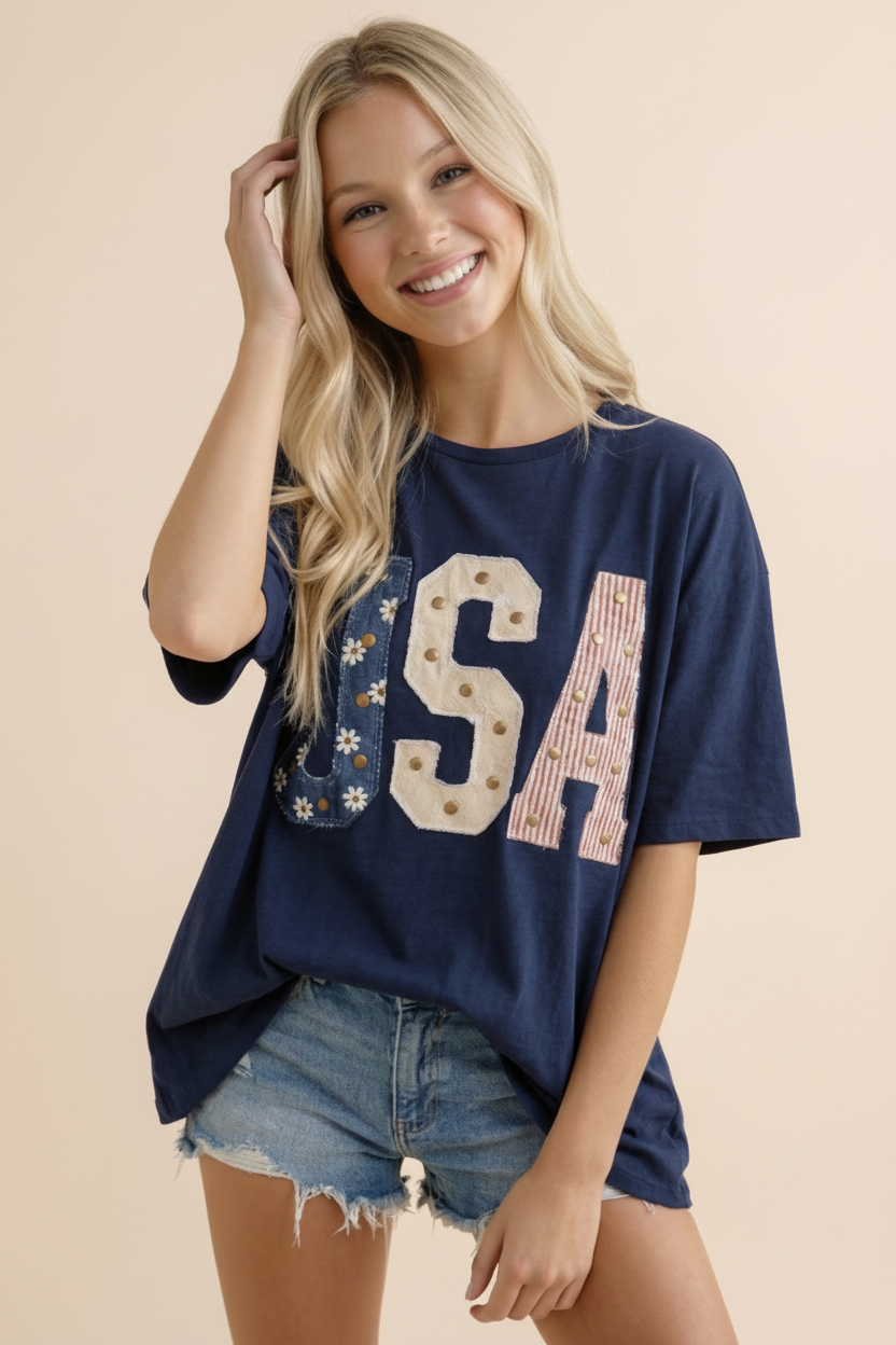 USA Studded Tee