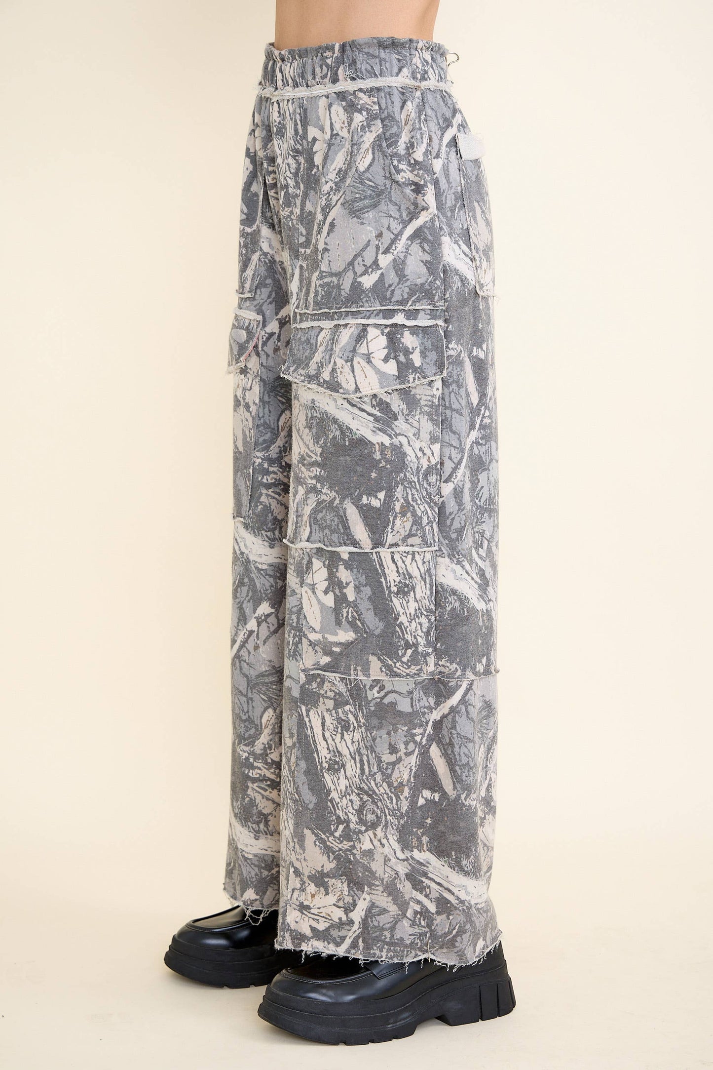 Camo Cargo Wide Leg Pants