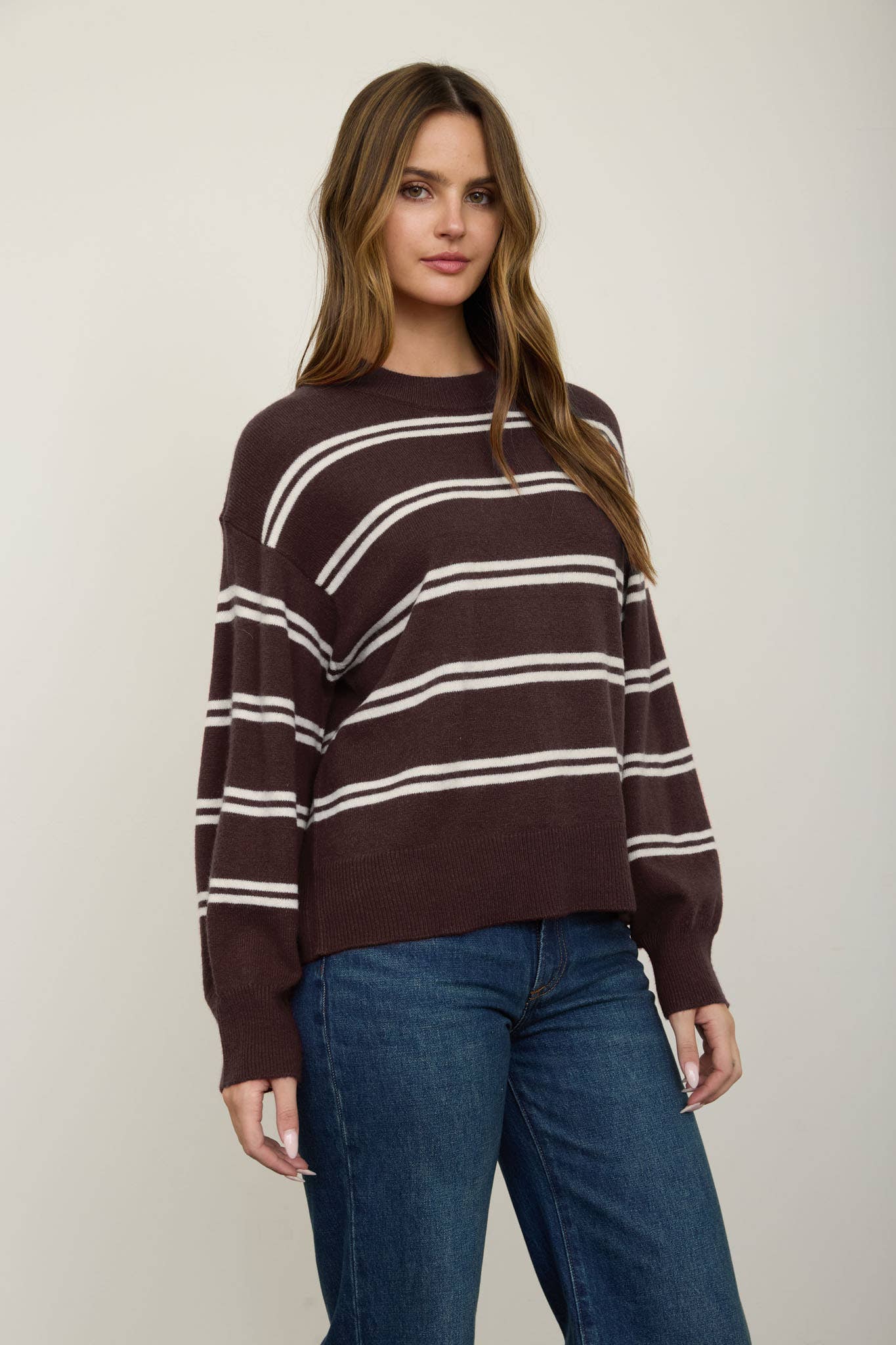 Somethin bout Falling Striped Sweater