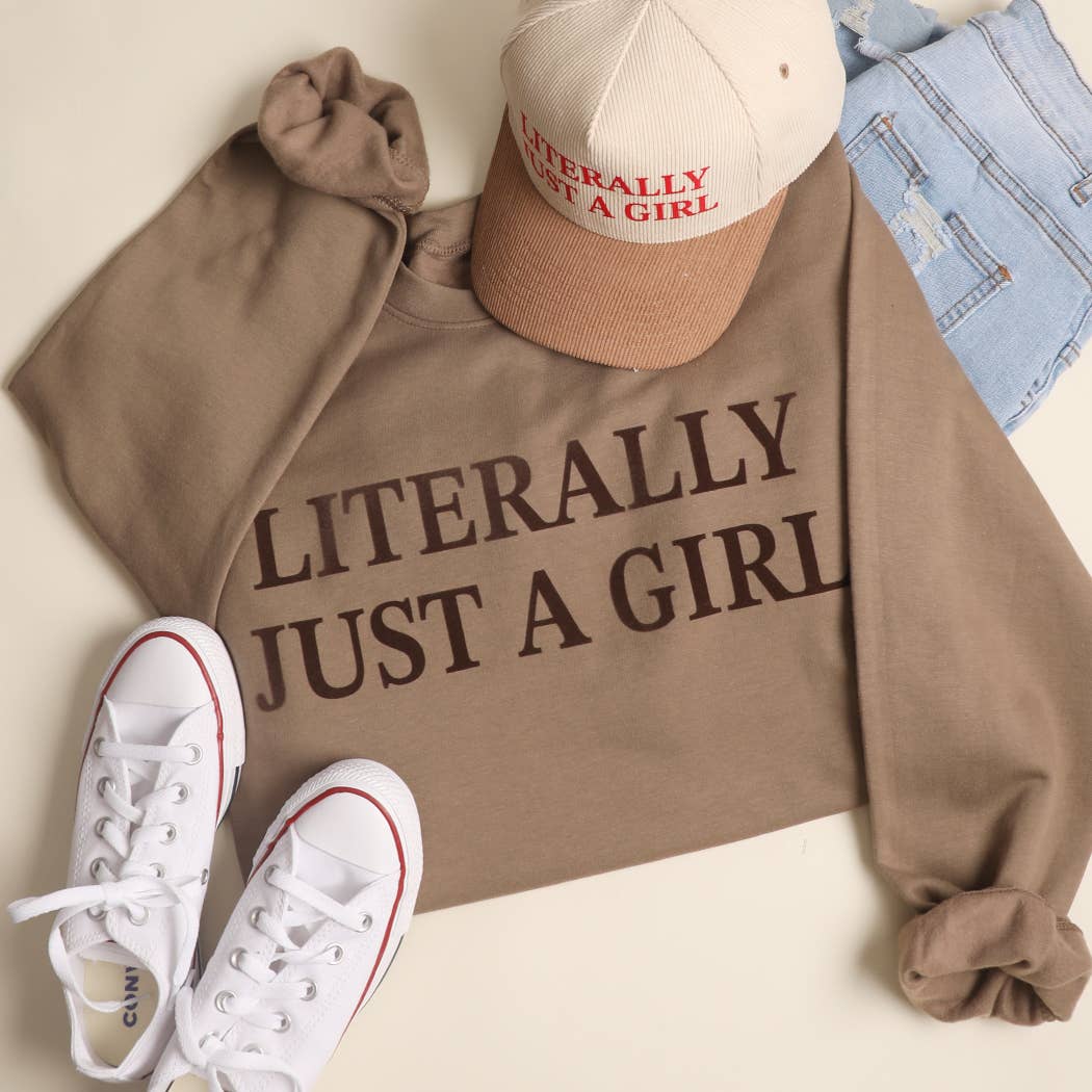 LITERALLY JUST A GIRL MIDWEIGHT Crewneck Sweatshirt
