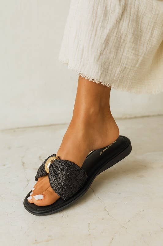 Woven Knot Slide Sandal