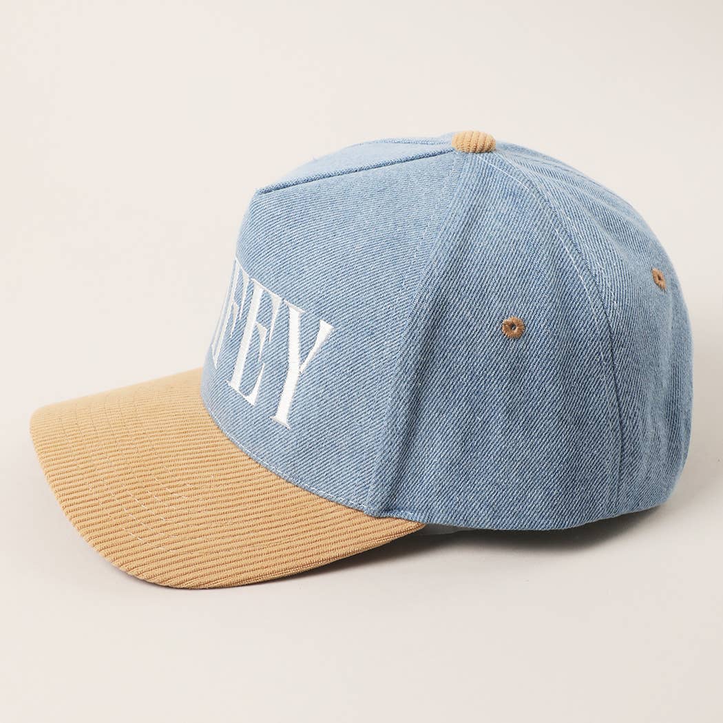 WIFEY Denim Corduroy Trucker Hat