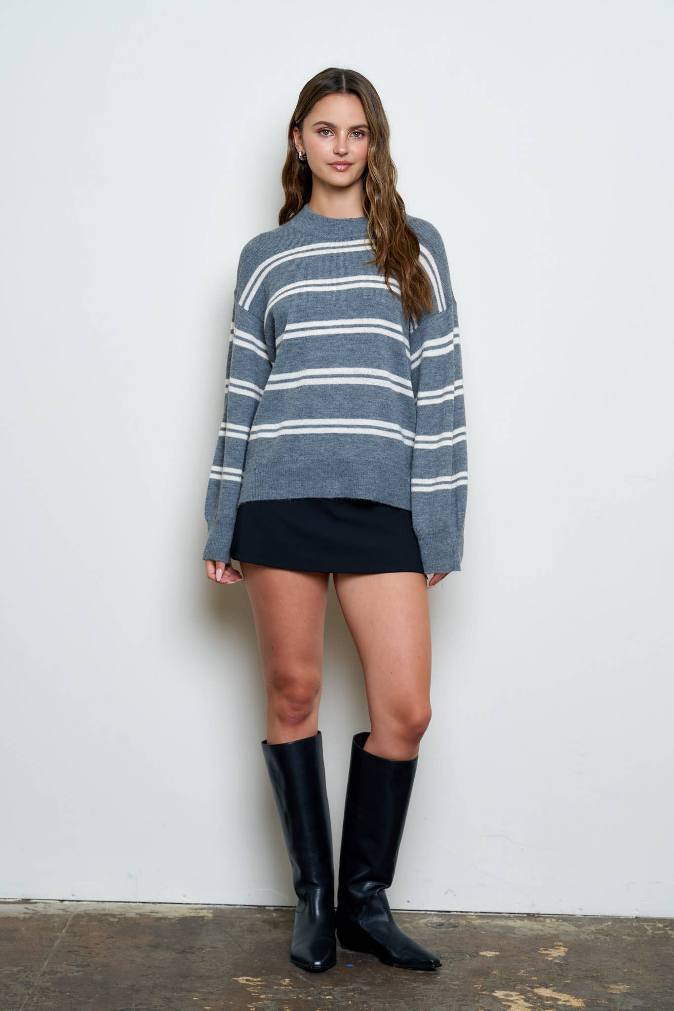 Somethin bout Falling Striped Sweater