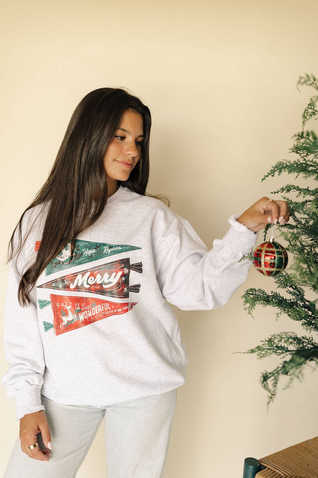 Vintage Christmas Pennants Graphic Apparel
