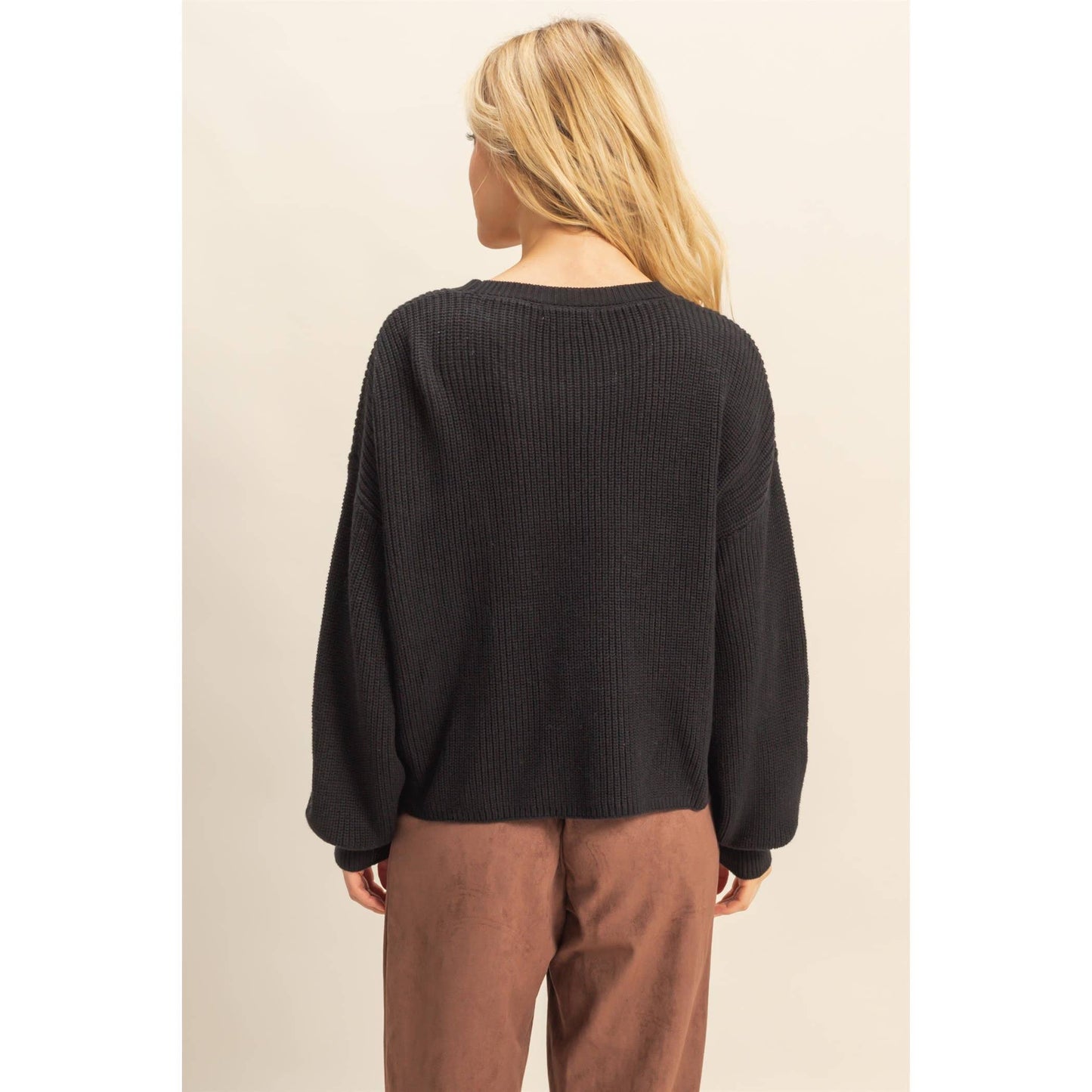 Cropped Pocket Sweater