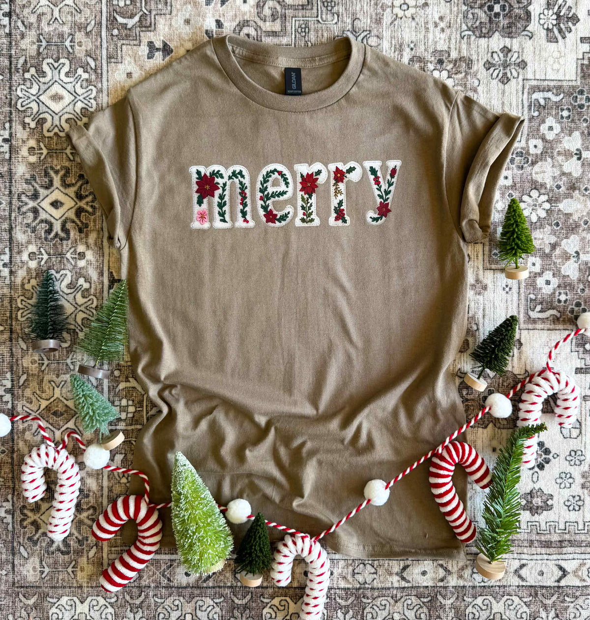Merry (Poinsettia) Tee