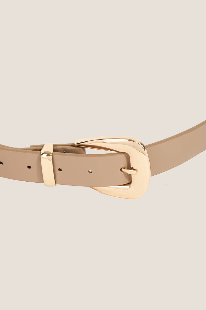 Smooth Vegan Leather Belt