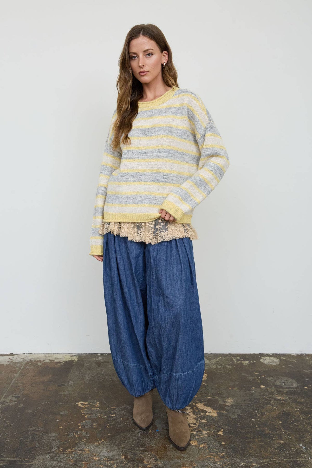 Boho Babe Striped Sweater