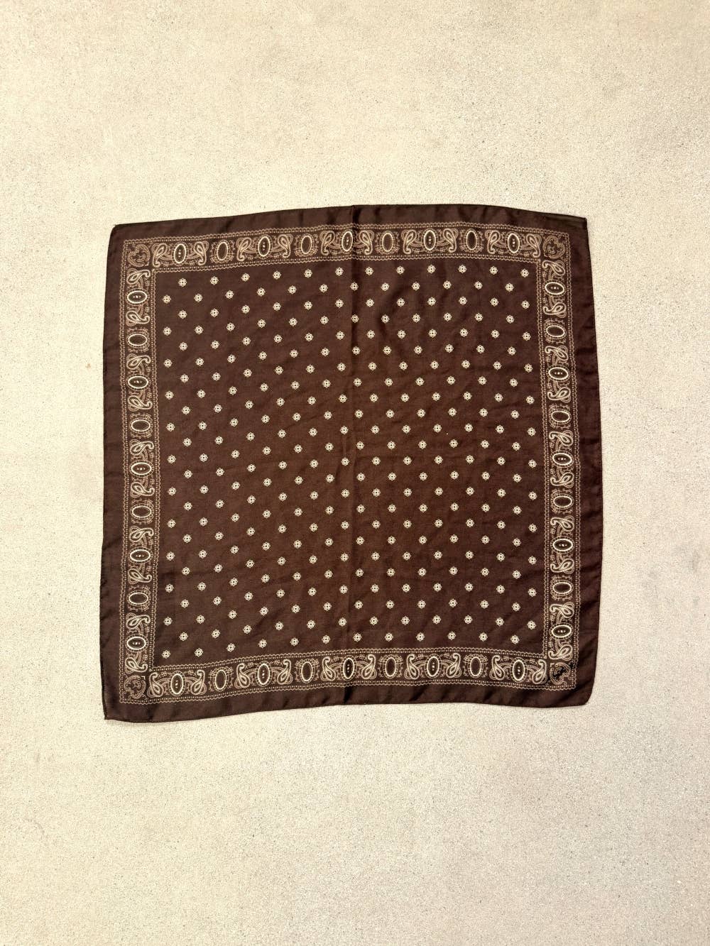 Paisley Brown Square Scarf