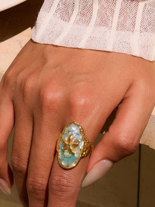 Keshet Non-Tarnish Starfish Ring