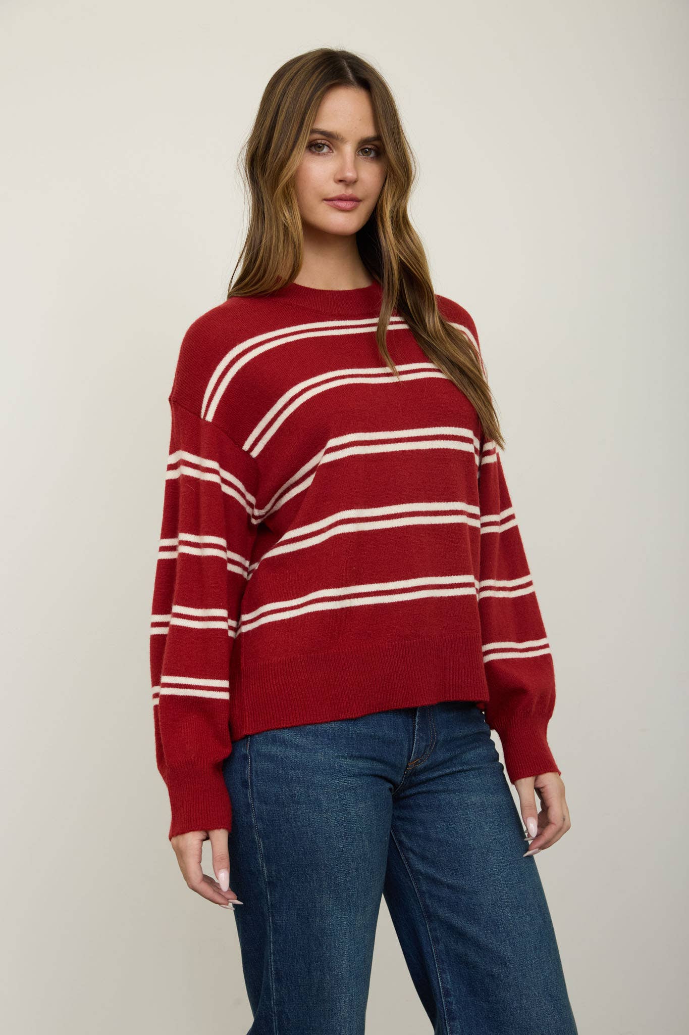 Somethin bout Falling Striped Sweater