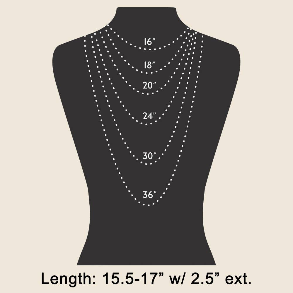 Coin And Oval Cz Charm Layered Chain Necklace
