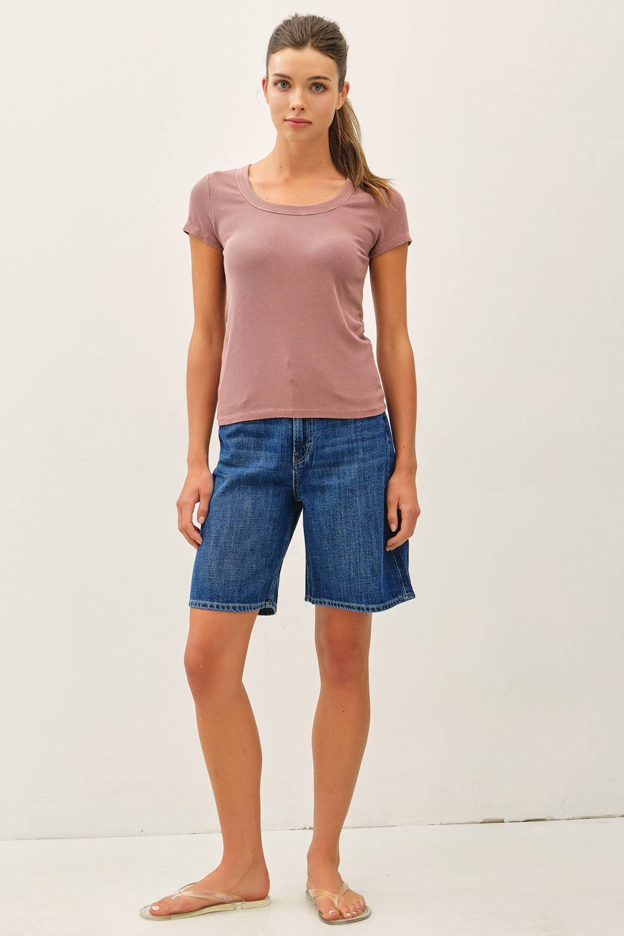 [NEW SHADE]ULTRA SOFT BASIC SCOOP NECK BABY TEE