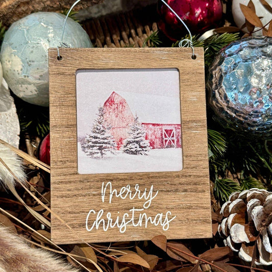 Merry Cmas Photo Christmas Ornie