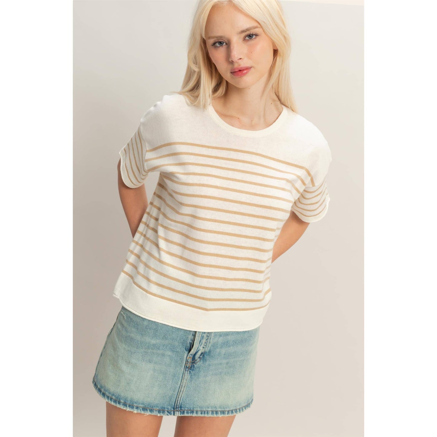 Piper Striped Sleeve Top