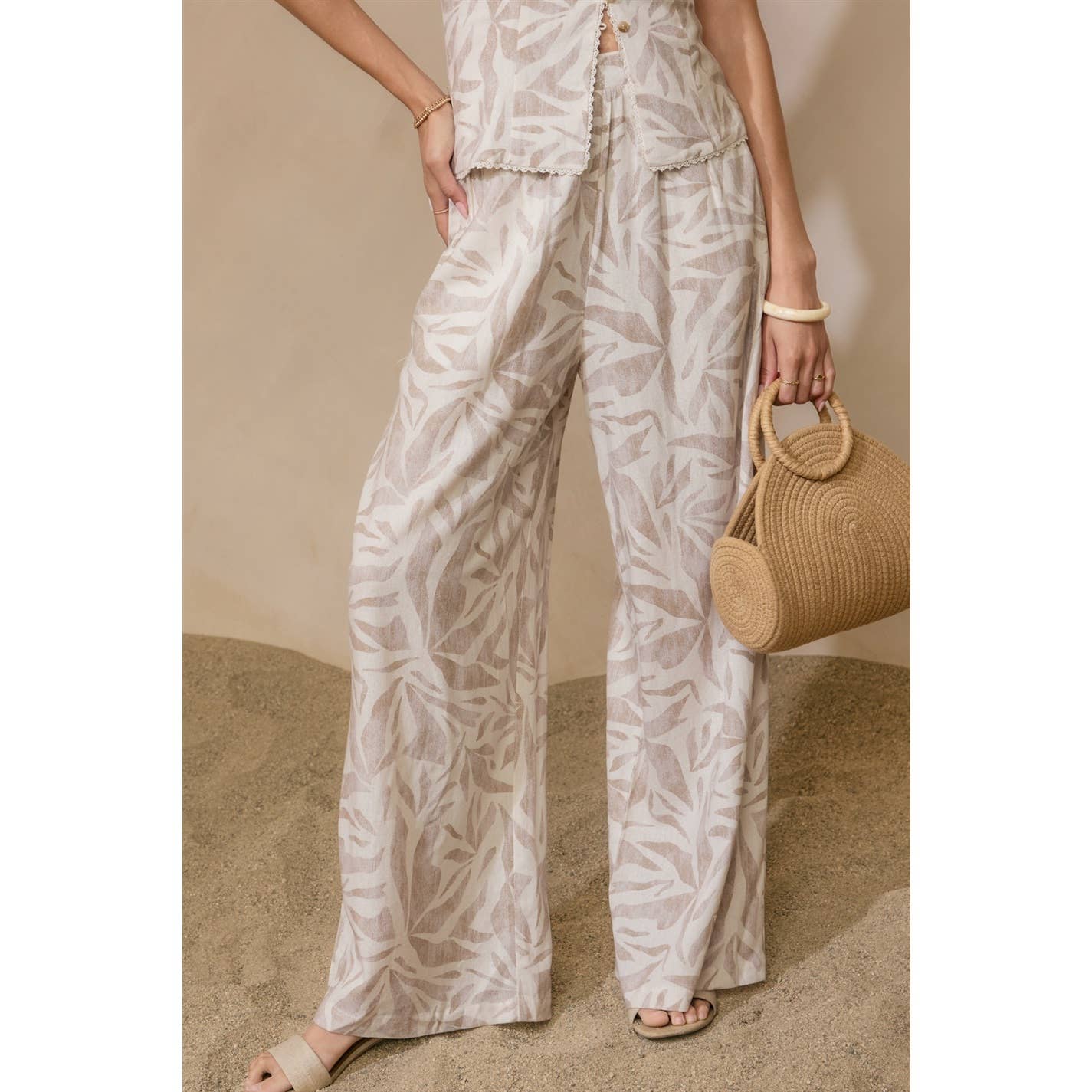 Driftwood Dreams Front Pleated Pants