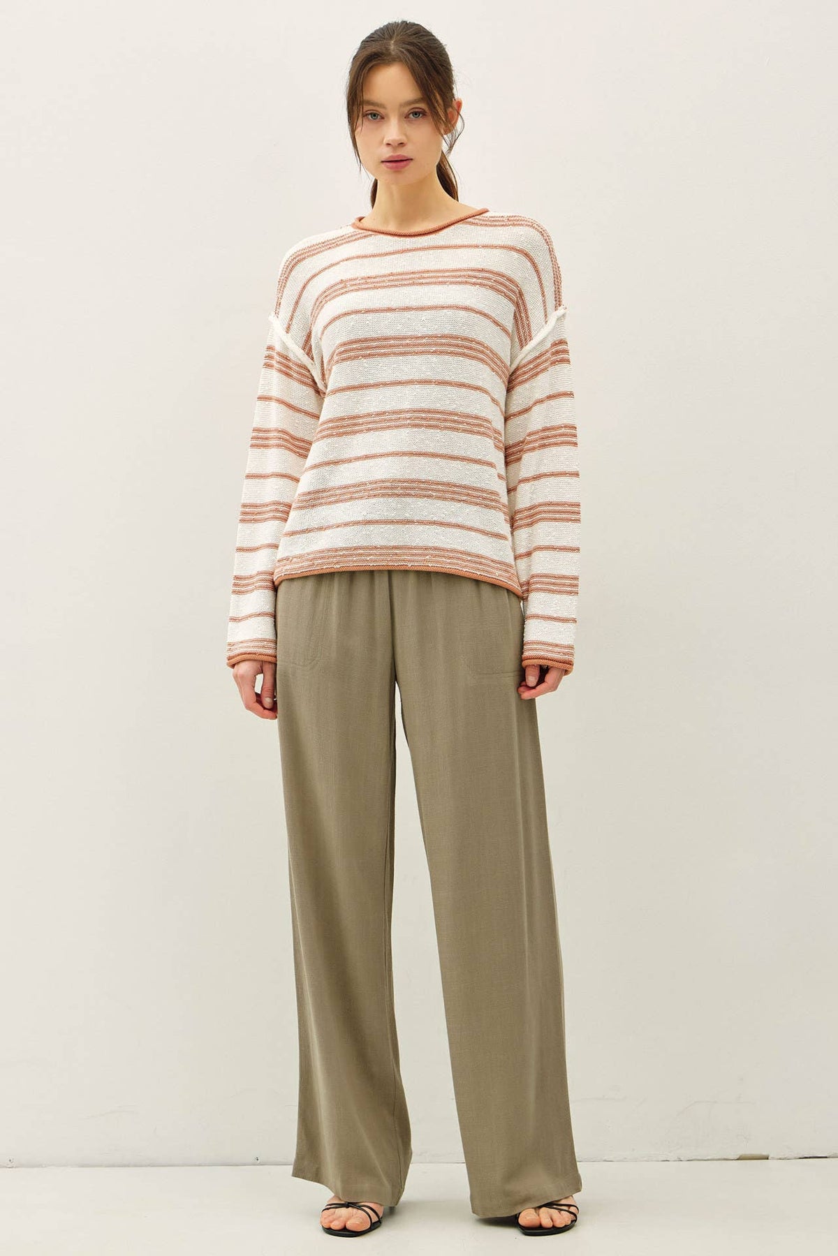 Field of Poppies Striped Sweater