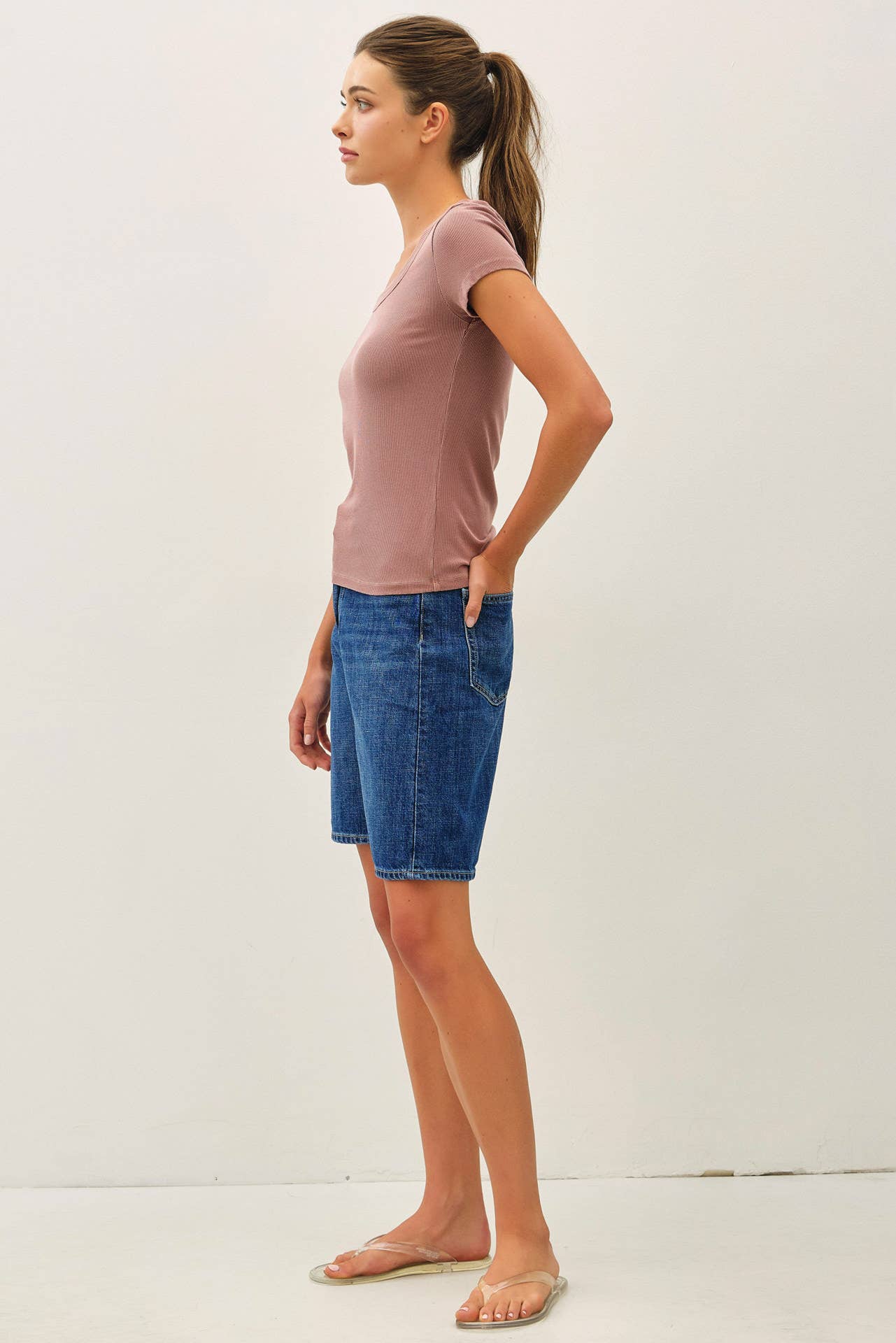 [NEW SHADE]ULTRA SOFT BASIC SCOOP NECK BABY TEE