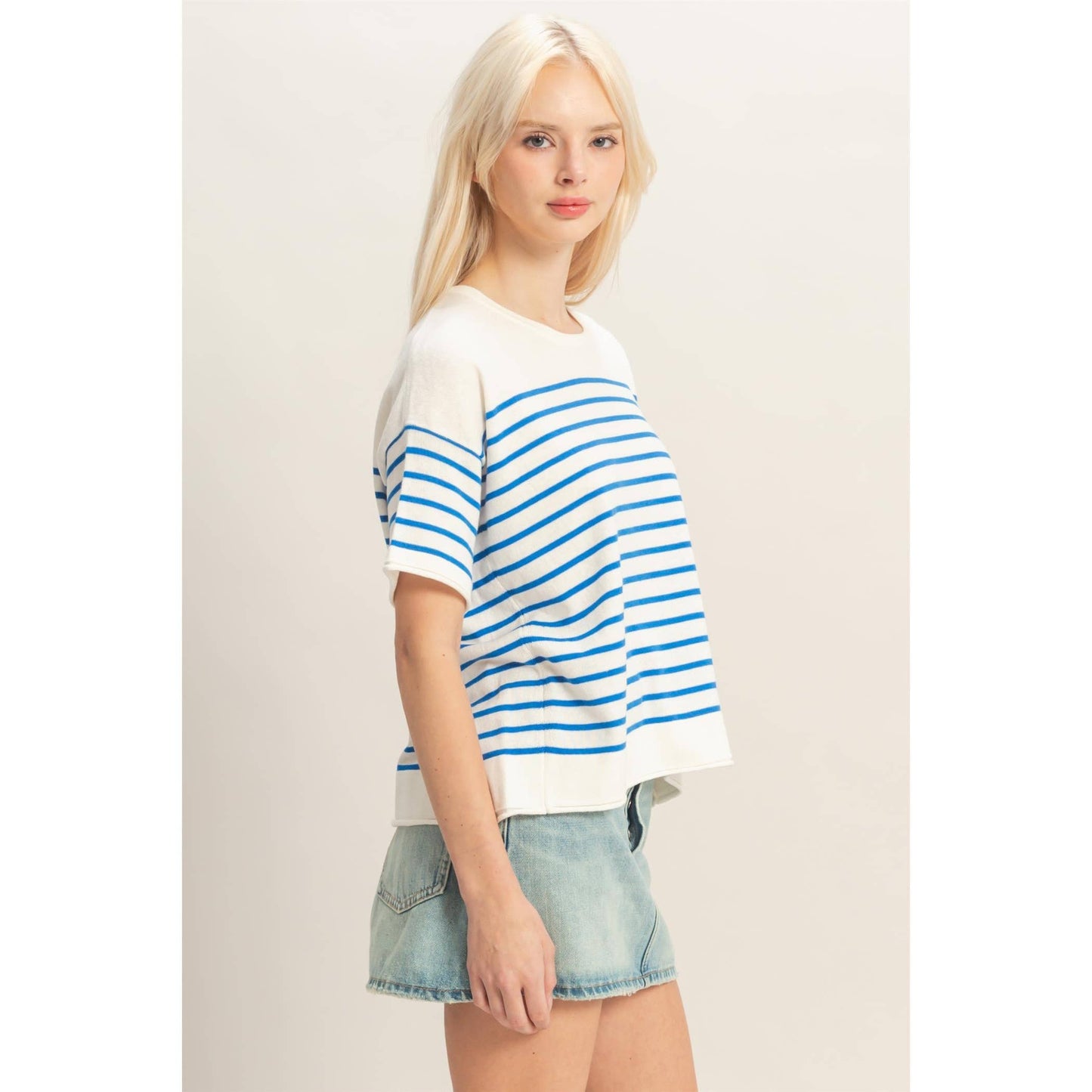 Piper Striped Sleeve Top