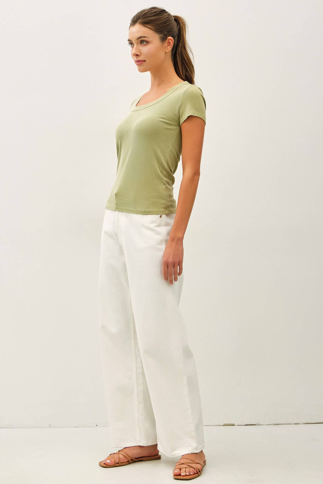 [NEW SHADE]ULTRA SOFT BASIC SCOOP NECK BABY TEE