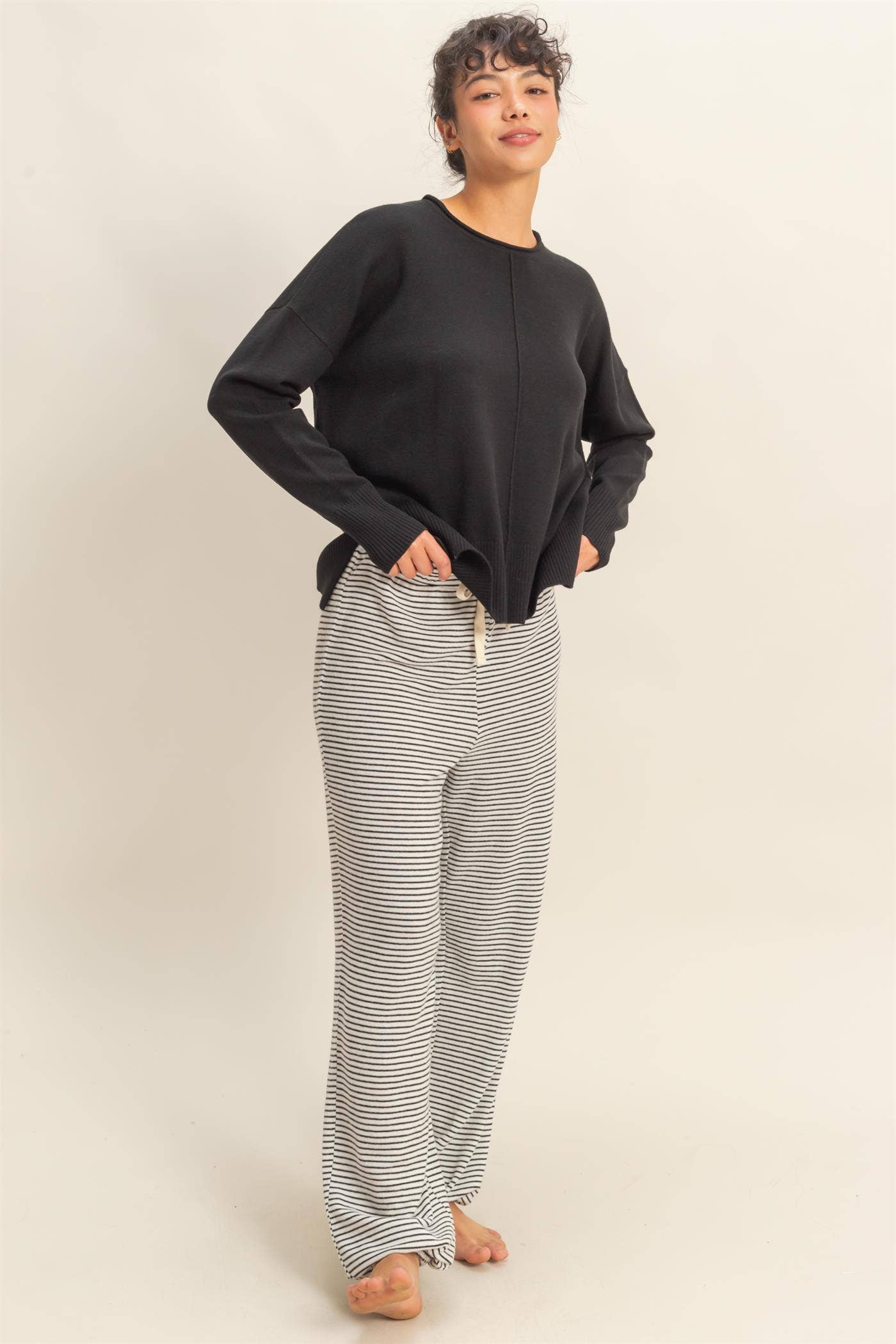 Winter Vibes Center Seam Sweater