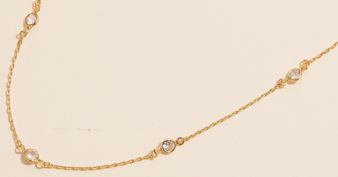 Cubic Zirconia 18K Gold Dipped