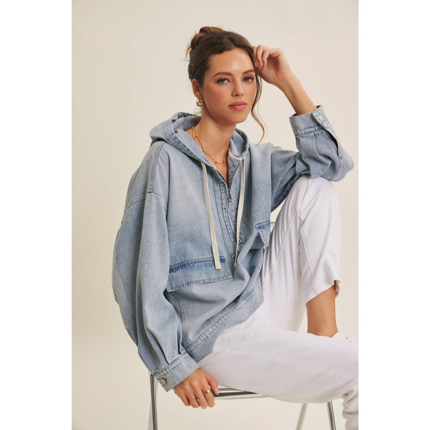 Winter Blues Denim Pullover