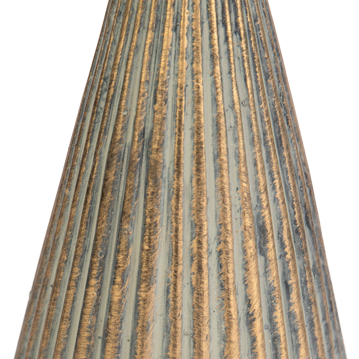 Metallic Ridged Cement Christmas Tree