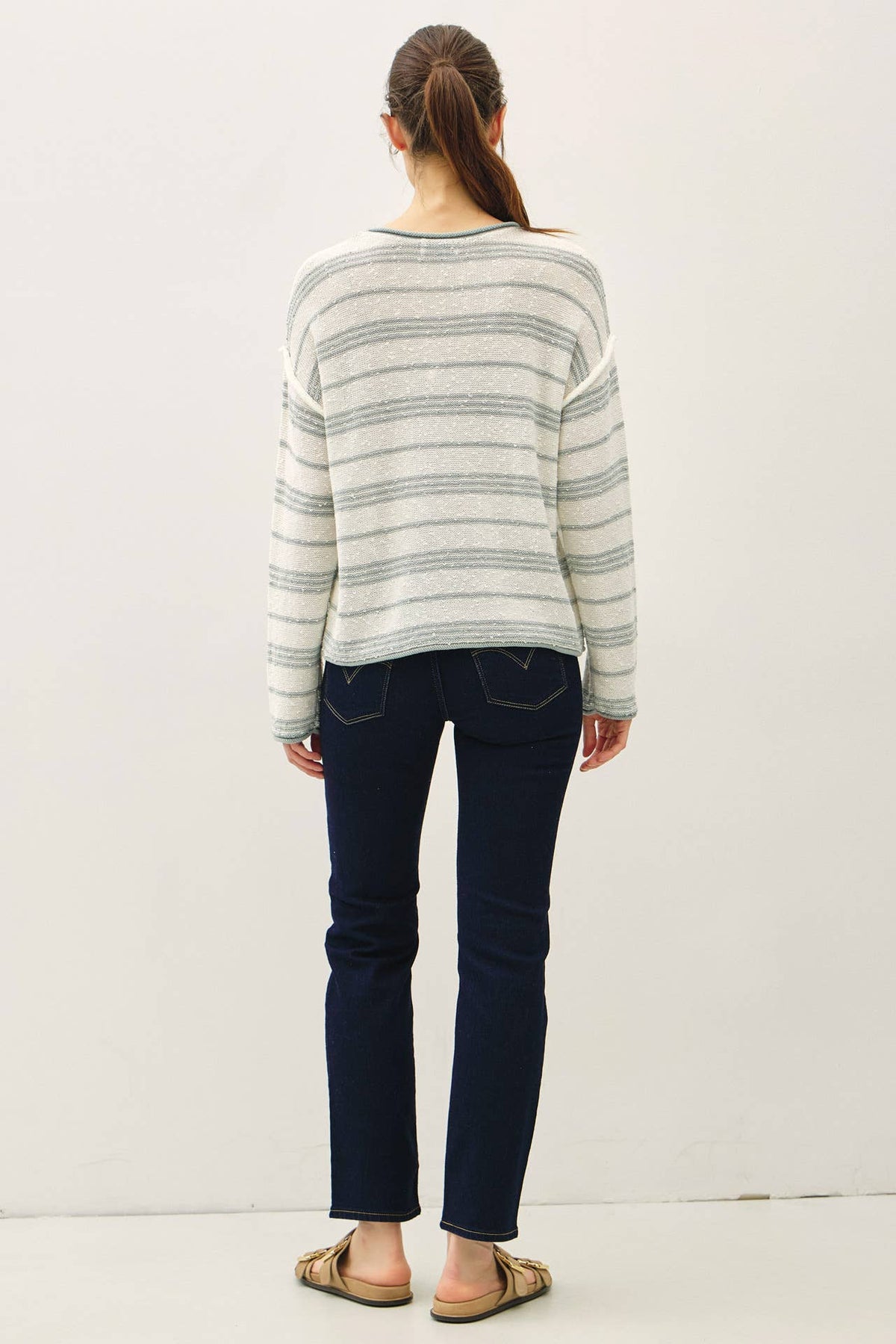 Field of Poppies Striped Sweater